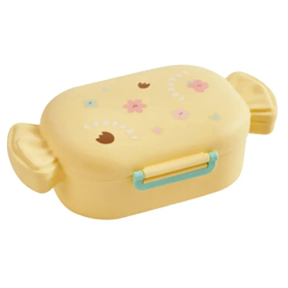 Cartoon Bento Box for Kids School Food Storage Container Microwavable Portable Picnic Basket Round Lunchbox with Handle