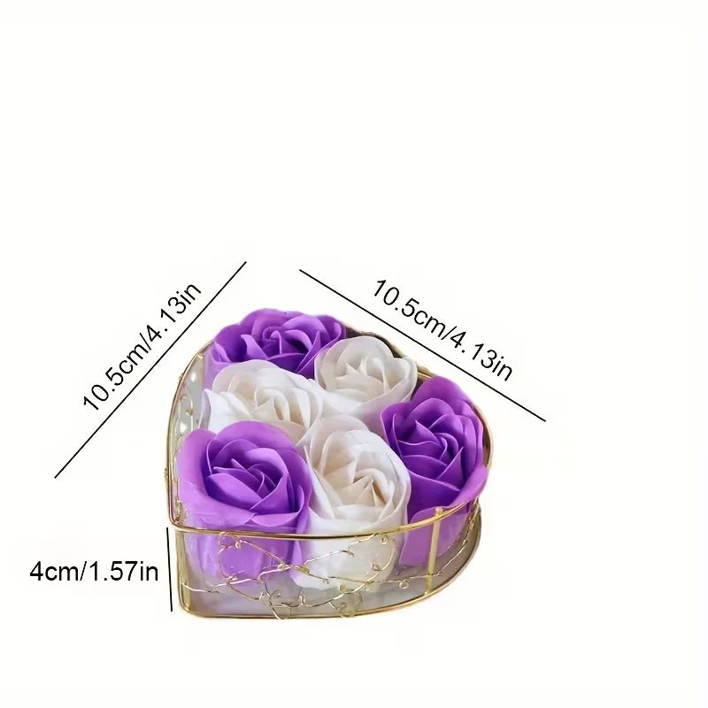 6-piece wedding gift set, heart-shaped gift box for guests, Valentine's Day decoration gift, suitable for girls/boyfriends