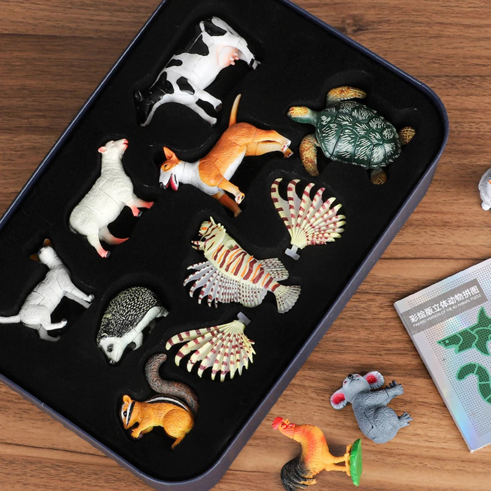 New DIY Assembled Simulated Insect & Animal Model - Children's Room Desktop Decoration Ornaments, Educational Toys & Kids' Gift