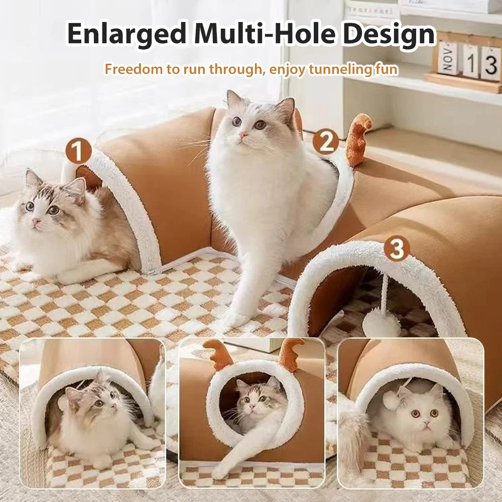 Cat Bed Tunnel  Spacious & Durable Design