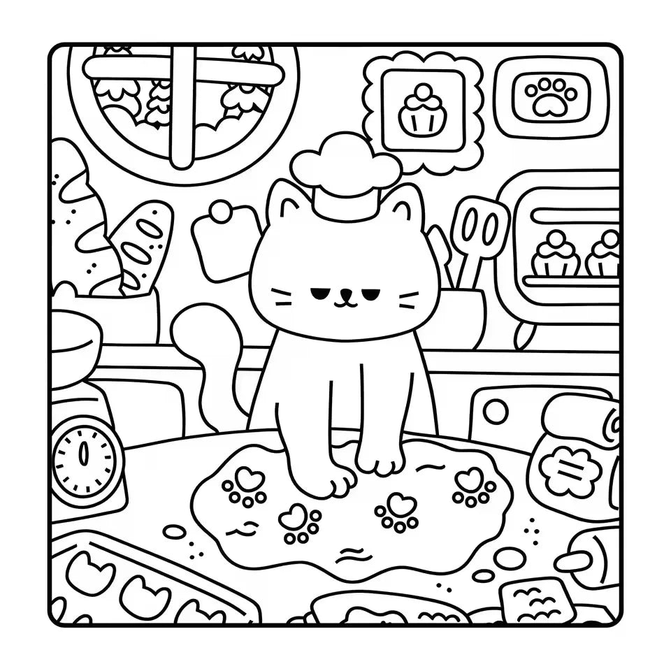 Cat Life Funny And Cute Coloring Book for Adults Cute Drawing Book Perfect Gift for Party and Birthday