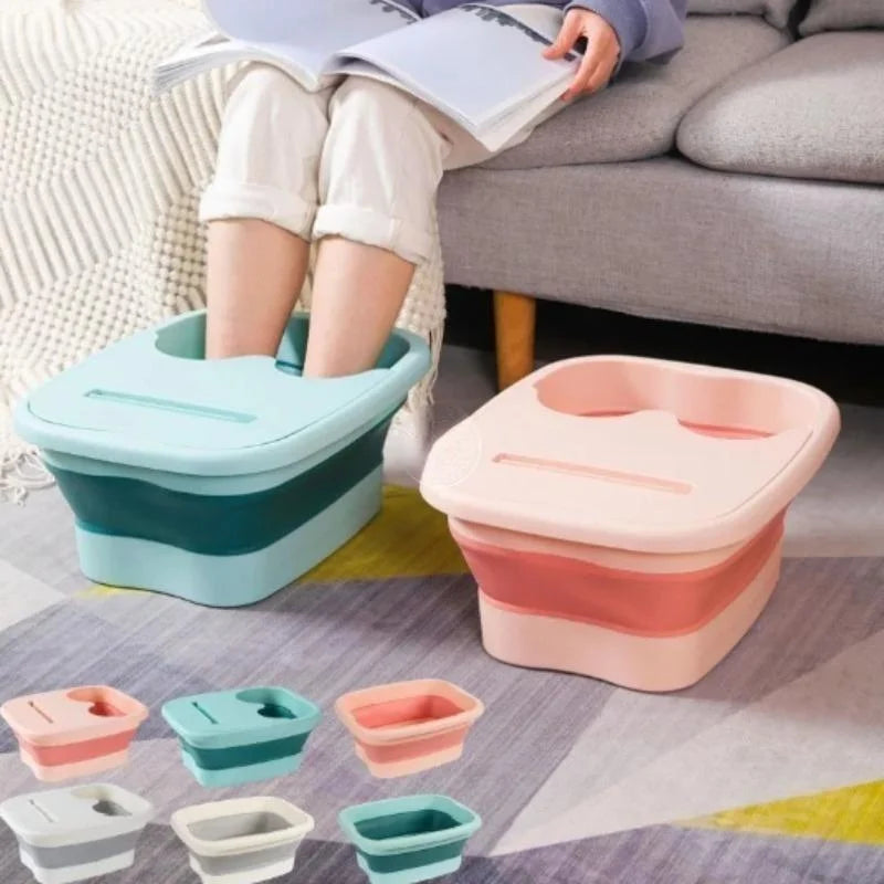Foldable Footbath Massage Bucket Soaking Bucket Folding Basin Spa Foot Bath Bucket Household Sauna Bathtub Pedicure Bath Bathtub