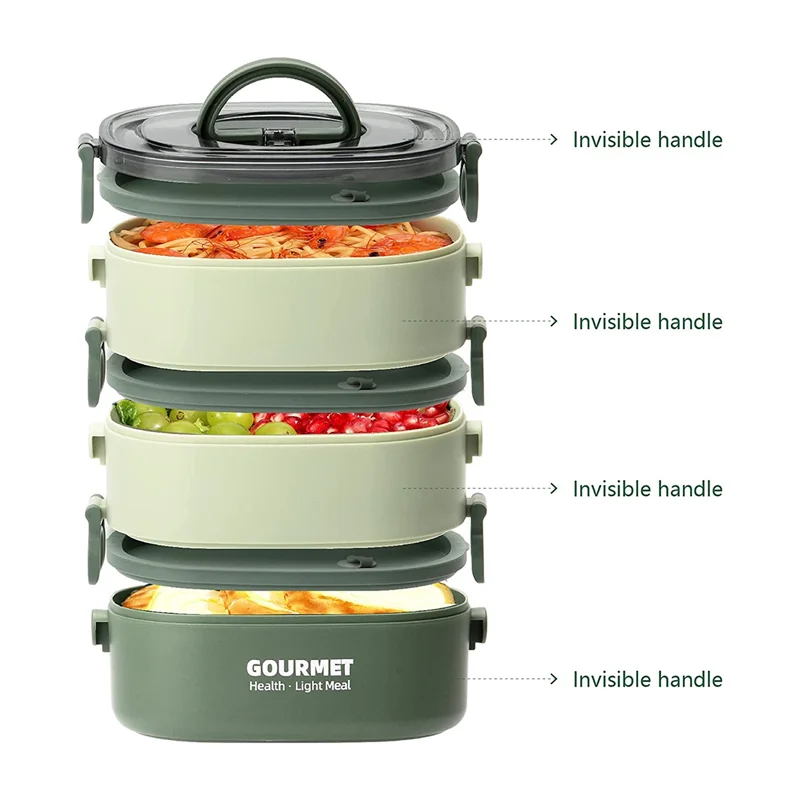 ABKJ-Bento Box Adult Lunch Box, Leak-Proof, Stacking Bento Box Lunch Box,Portable Food Container Storage Boxes