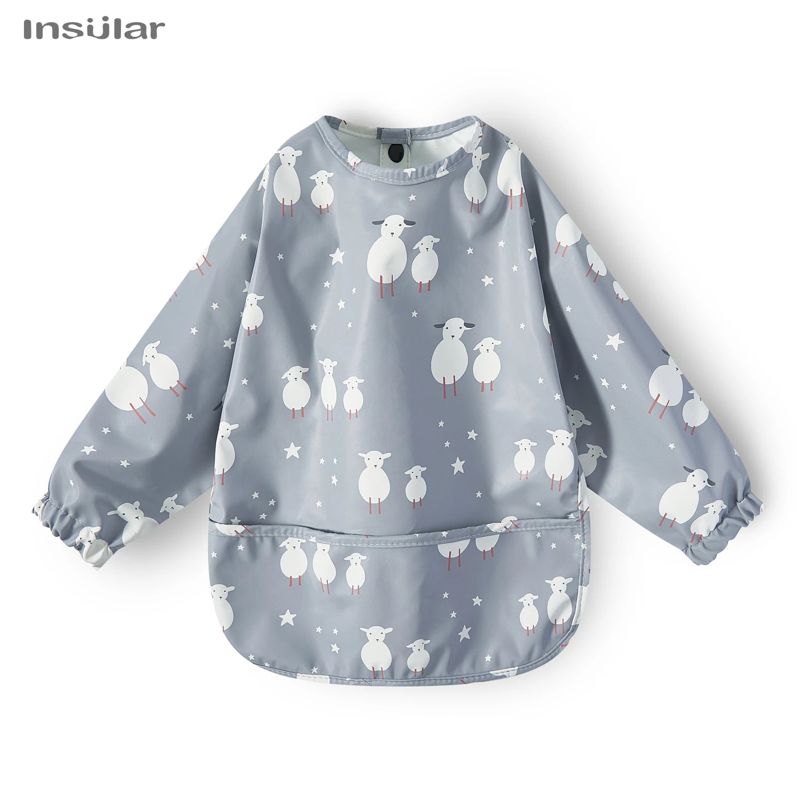 New Baby Bib with Pocket for Feeding Accessories Bibs for Children Waterproof Long Sleeve Bibs Aprons with Long Sleeve