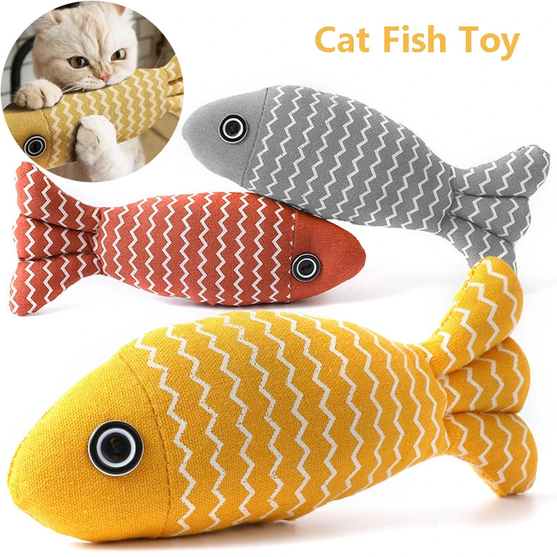 Cat Toys Fish Interactive Cat Toy Cat Chew Toy Simulation Fish Cat Pillow Kitten Exercise Kicker Toys for Indoor Cats Kitty Kit