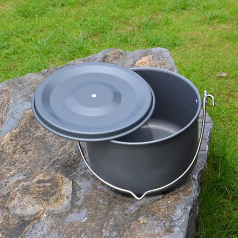 Outdoor Hanging Pot, Camping Pot, Large Barbecue Pot, Self Driving Portable Cookware, Outdoor Cooking Set, Picnic Non Stick Pot