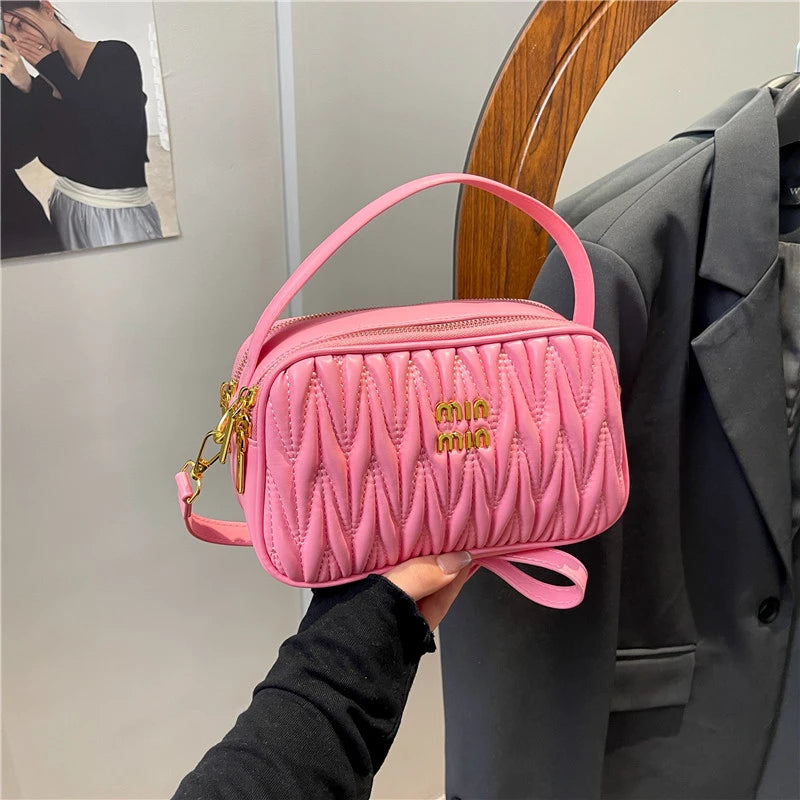 Trendy Designer Paris Fashion Bag With Elegant Leather And Solid Color For Women In Leisure