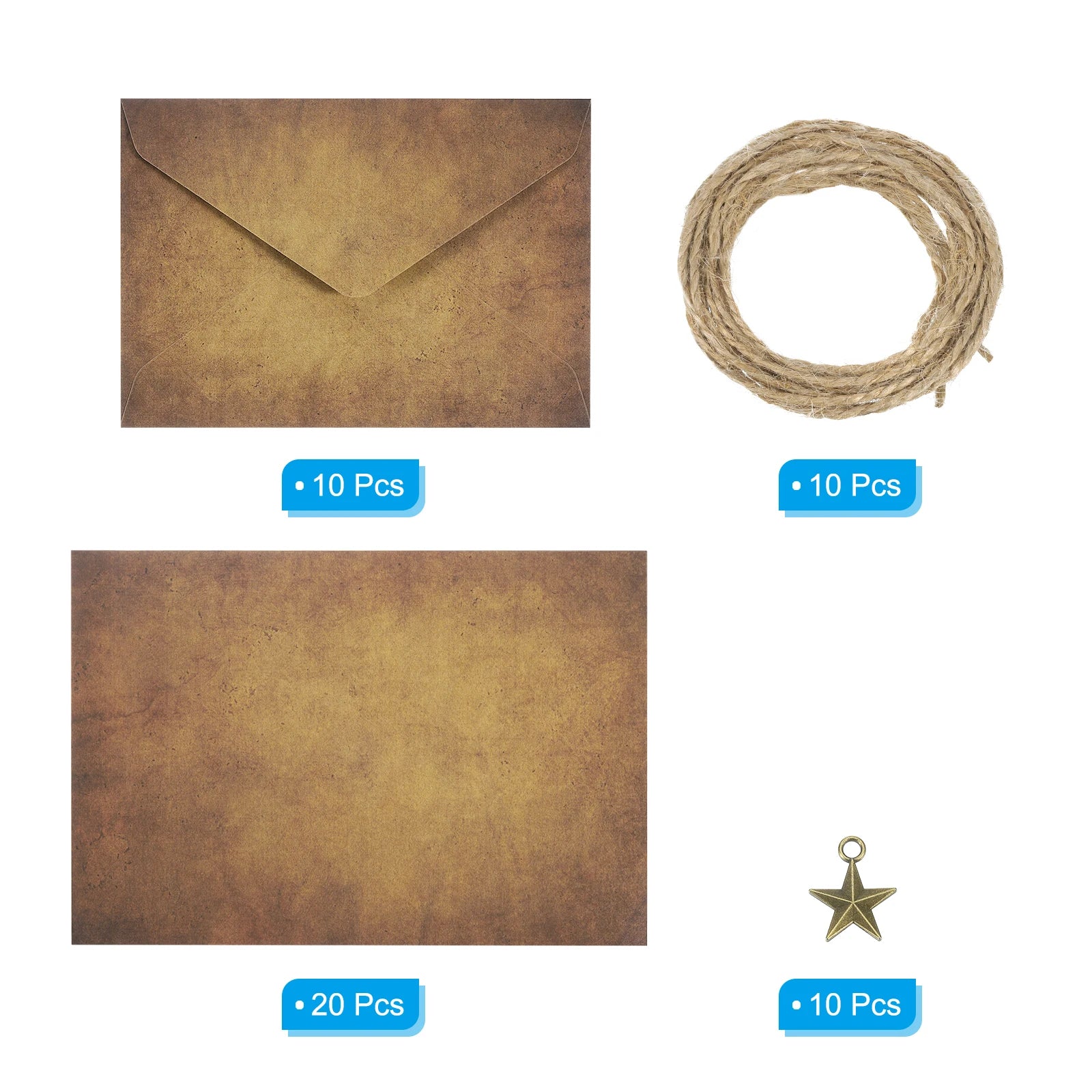 10/20/24Set Vintage Gift Card Envelopes Set 150 G V Flap Christmas Card Envelope with Letter Rose Leaf/Boat/Sun/Key Accessories