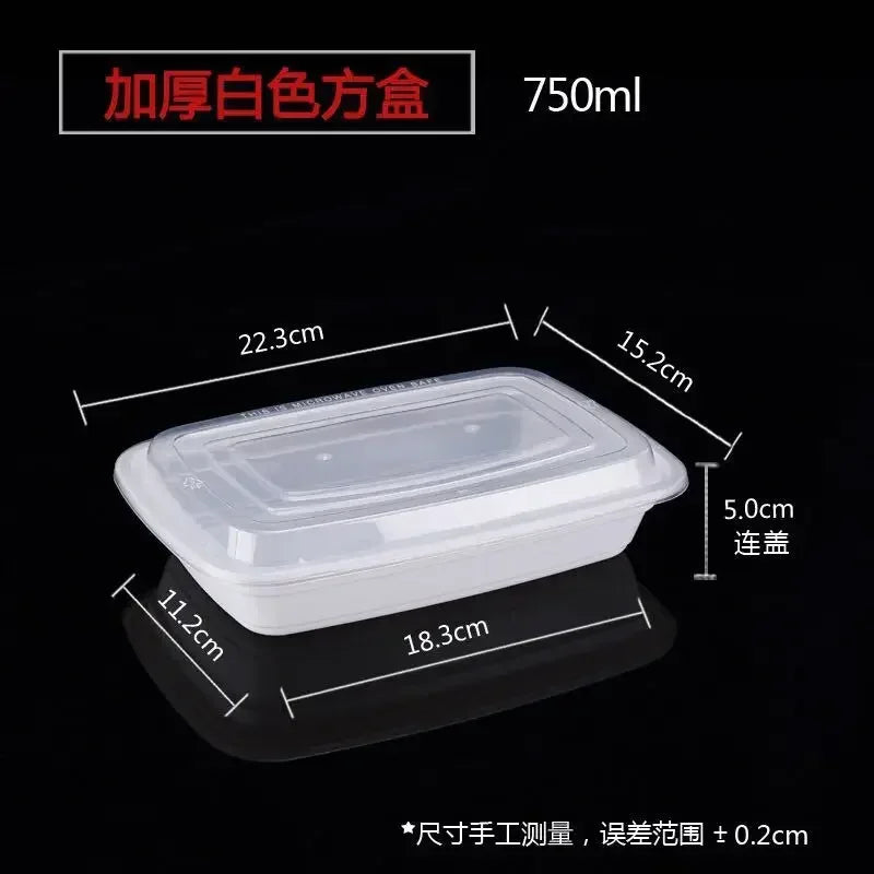 Plastic Reusable Bento Box Meal Storage Food Prep Lunch Box 1/2/3 Compartment Reusable Microwavable Containers Home Lunchbox
