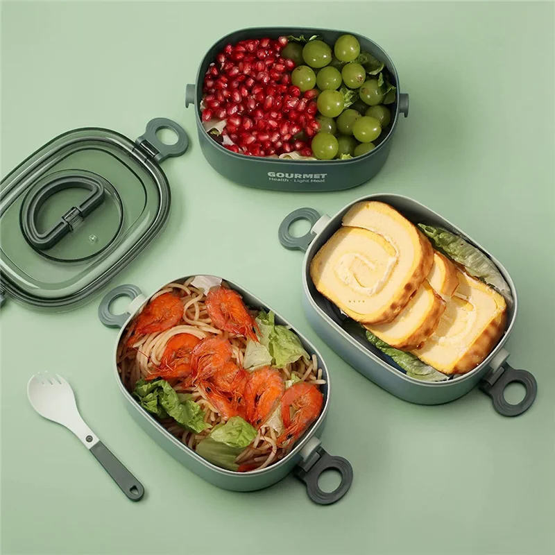 ABKJ-Bento Box Adult Lunch Box, Leak-Proof, Stacking Bento Box Lunch Box,Portable Food Container Storage Boxes