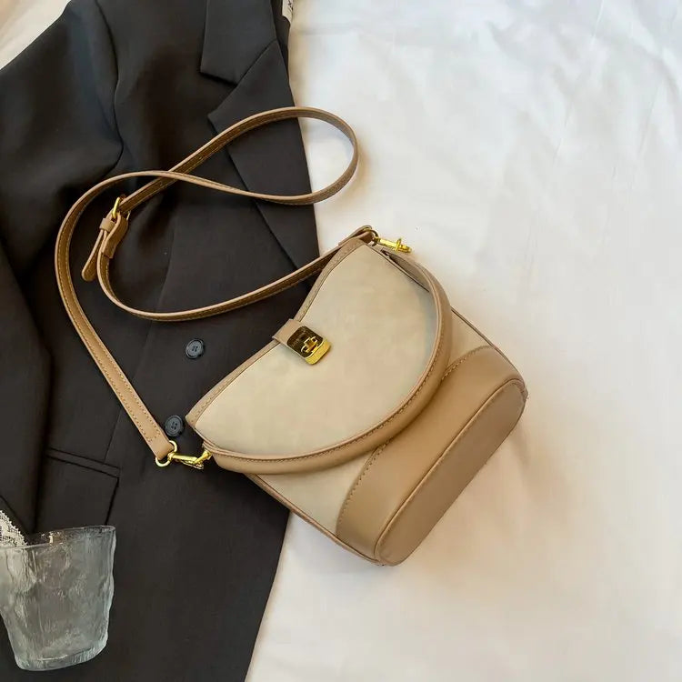 Ladies Tote Bag Made Of Pentagon-Printed Leather Boasting High-End Andorra Commuter Spacious Soft Style