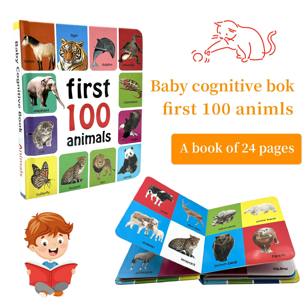 1-100 Animal Species Book Libros Manga Anime Coloring Books Preschool Learning Improves Children's Identification Skills
