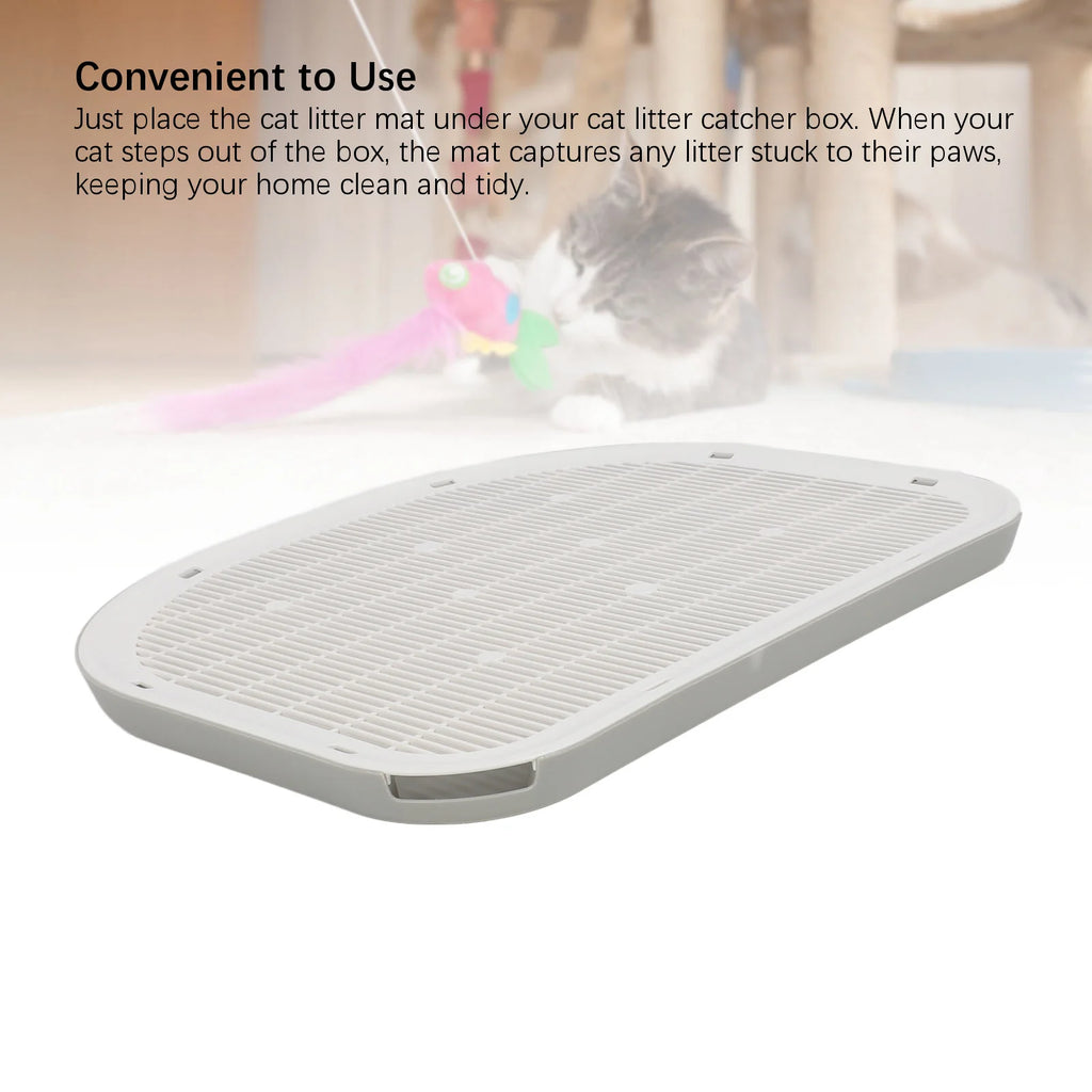 Cat Litter Mat Cat Litter Mat Waterproof Sturdy Anti Slip Leakage Resistant Easy to Clean Cat Litter Trapping Mat for Home