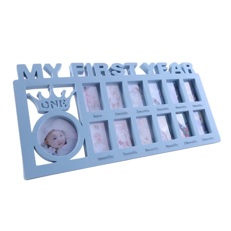 Baby Keepsake Frame 0-12 Months Pictures My First Year Photo Frame Newborn Memory Gifts Souvenirs Photo Frame For Babies