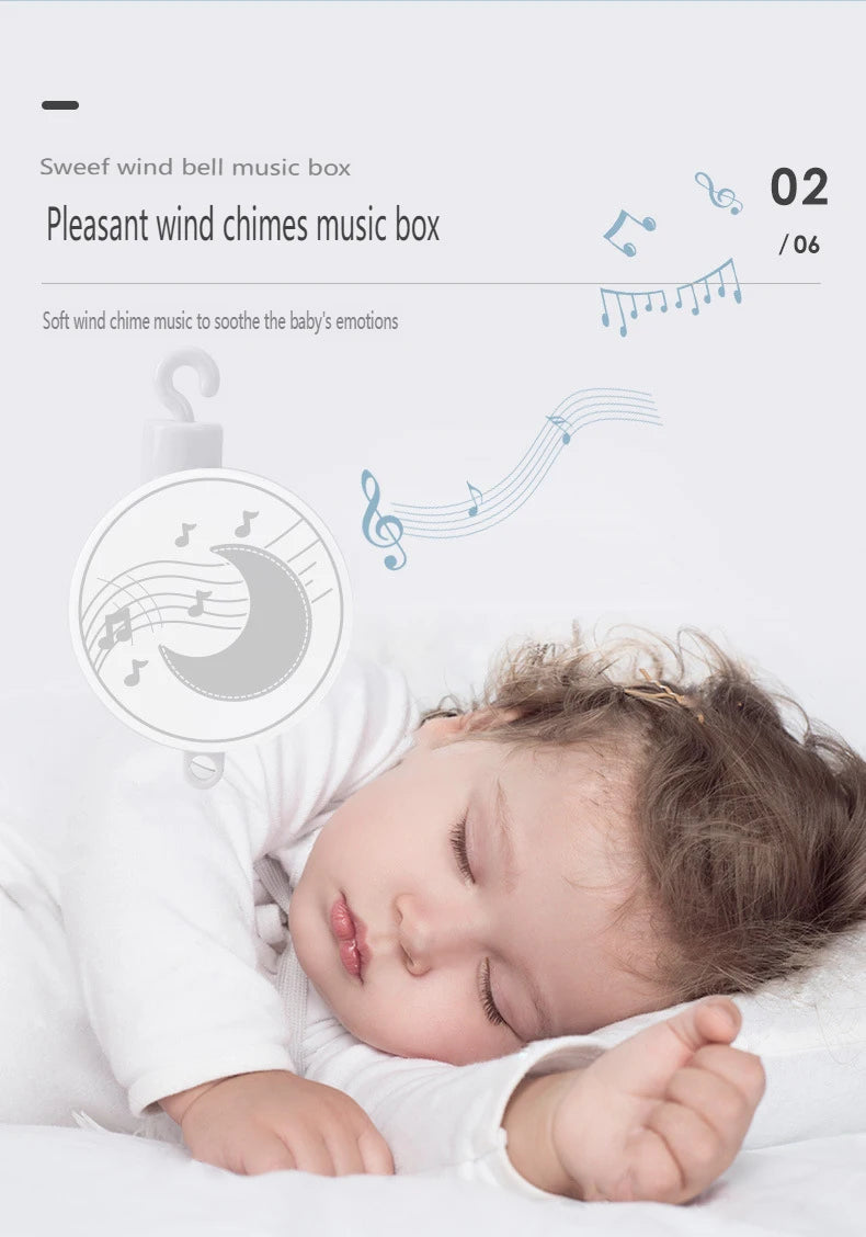 Baby Musical Crib Mobile With Hanging Rotating Toys Infant Bed Decoration Bedside Bell Toy Ringing Toys For Babies Boy And Girl