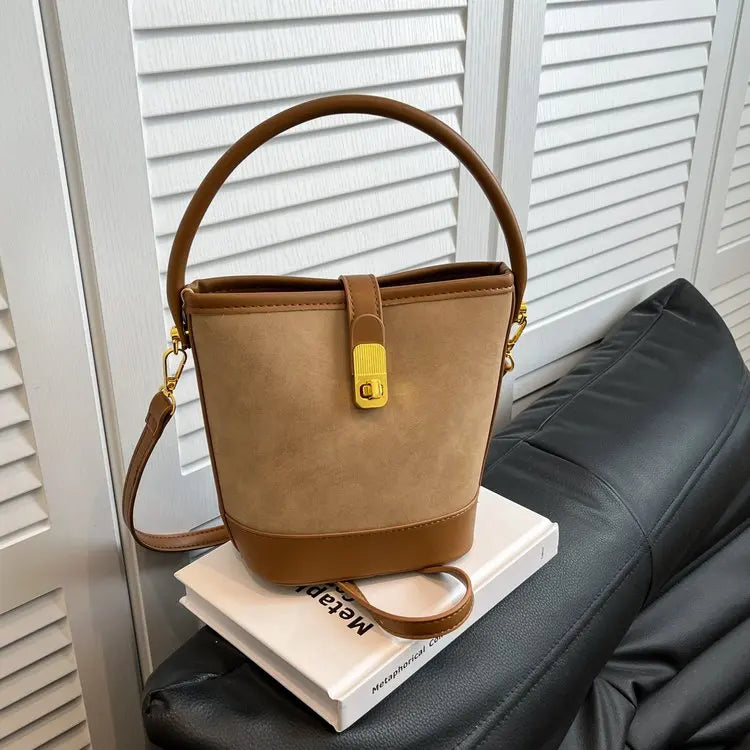 Ladies Tote Bag Made Of Pentagon-Printed Leather Boasting High-End Andorra Commuter Spacious Soft Style