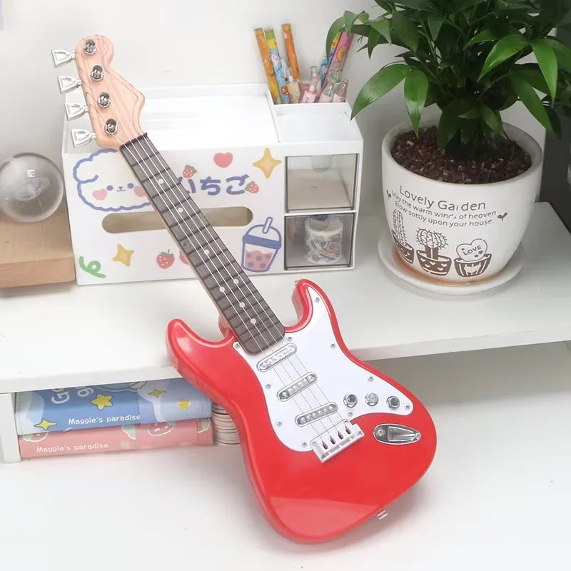 Kids Electric Guitar Toy - 4-String Multifunctional Electronic Musical Instrument, Portable Children's Guitar