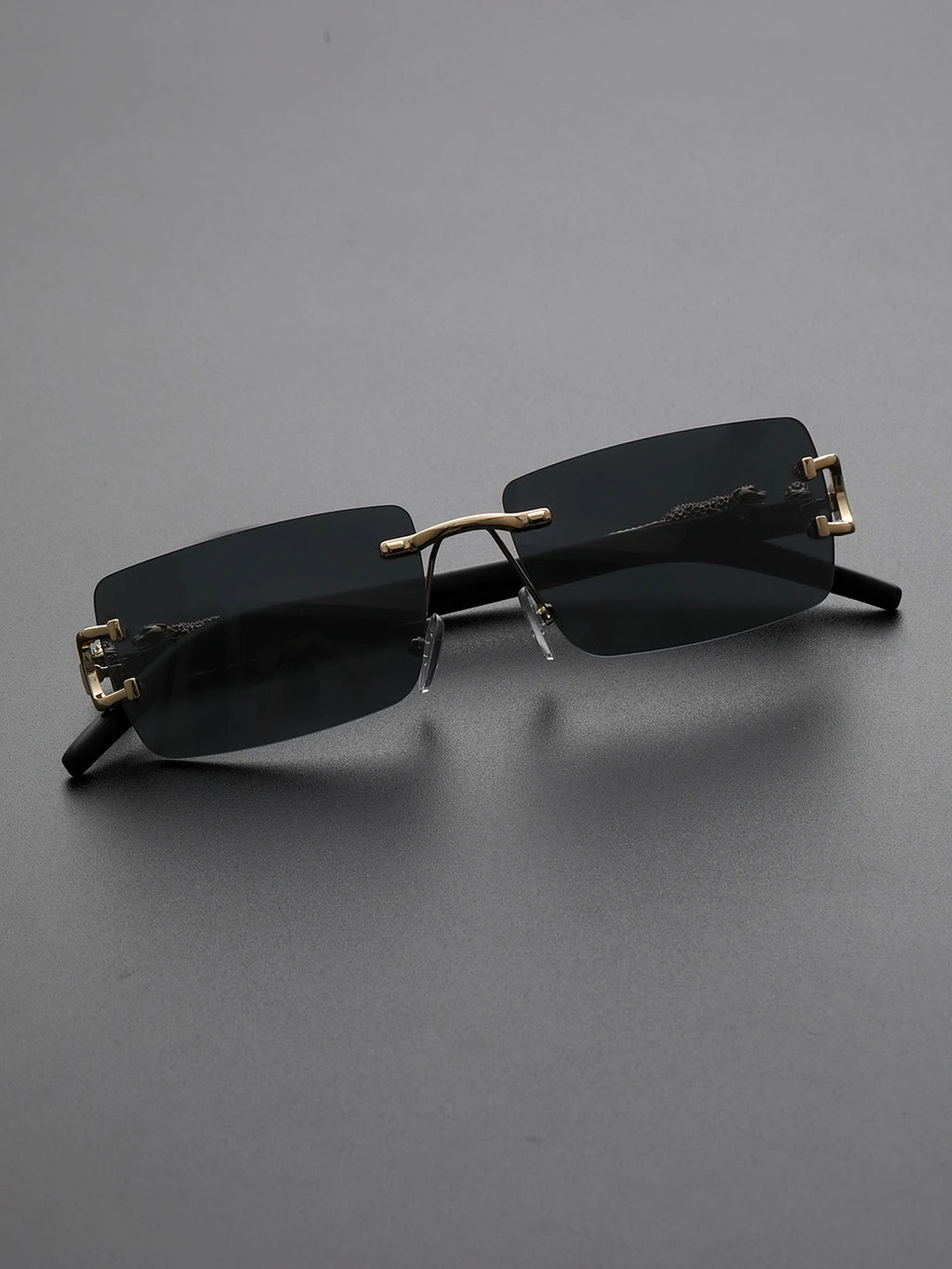 1/2 PCS Fashionable Trendy Frameless Rectangular Personalized Sunglasses For Daily Life