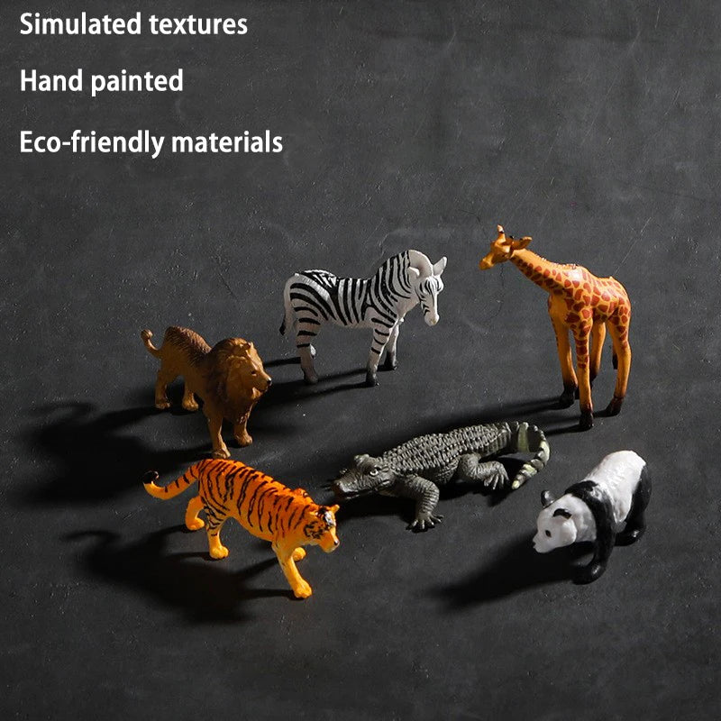 Simulated Animal Models, Children'S Toys, Wild Tigers, Lions, Elephants, Giraffes, Hippopotamuses, Solid Simulation Of Animal Li