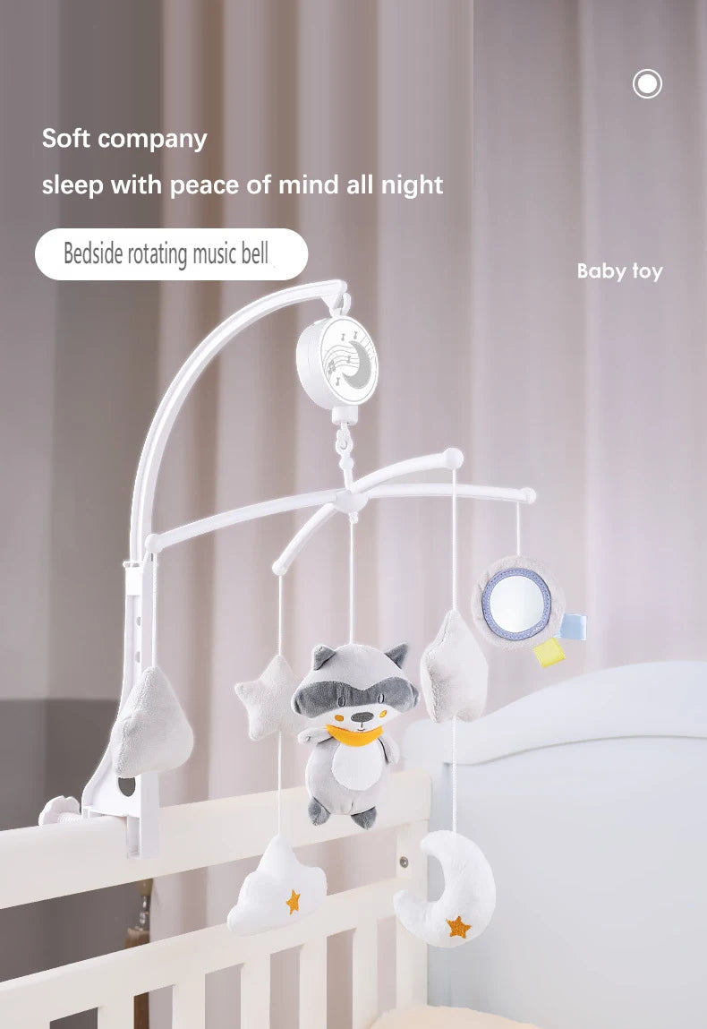 Baby Musical Crib Mobile With Hanging Rotating Toys Infant Bed Decoration Bedside Bell Toy Ringing Toys For Babies Boy And Girl
