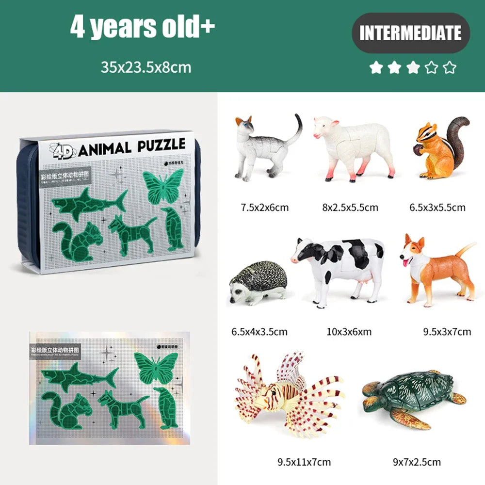 New DIY Assembled Simulated Insect & Animal Model - Children's Room Desktop Decoration Ornaments, Educational Toys & Kids' Gift