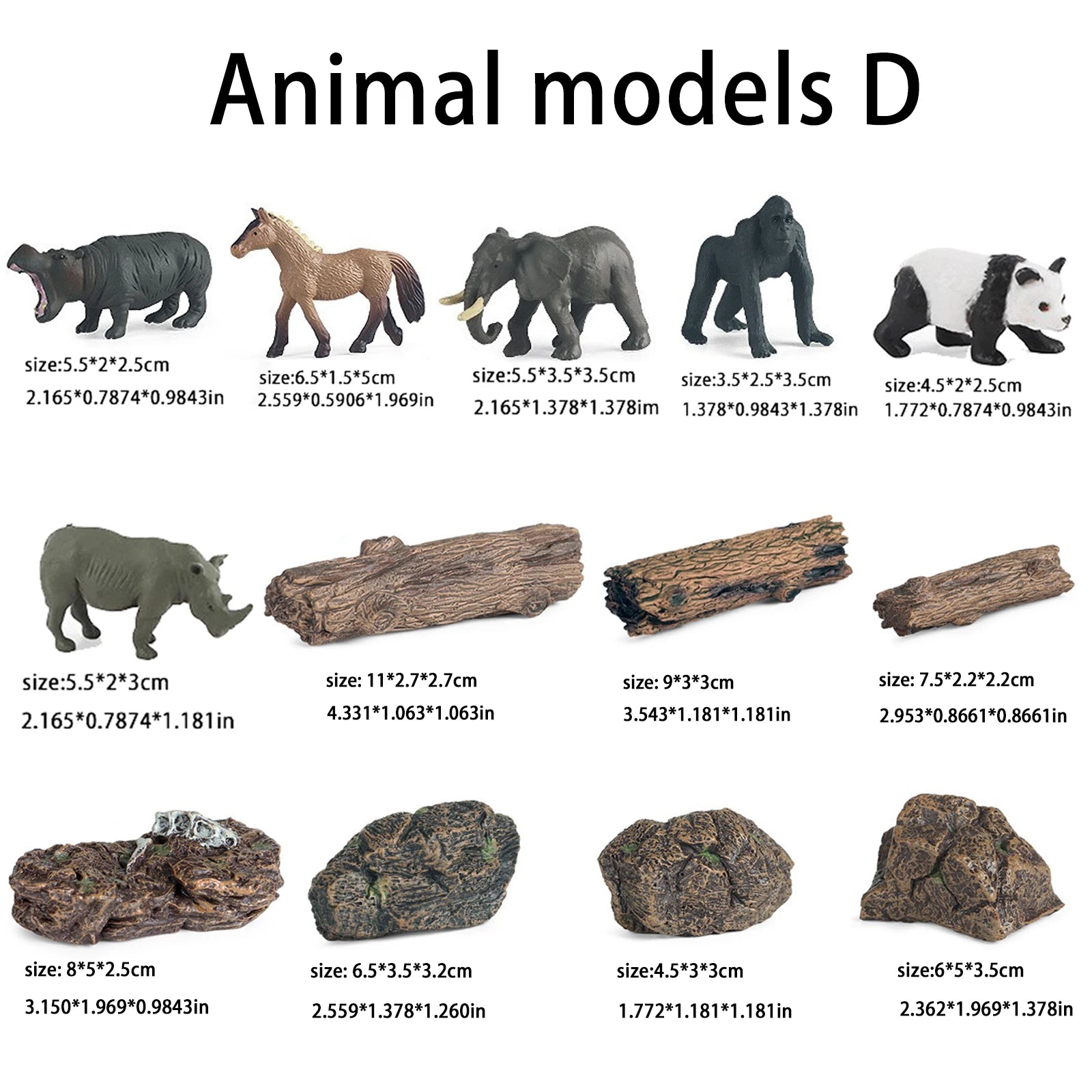 Simulated Animal Models, Children'S Toys, Wild Tigers, Lions, Elephants, Giraffes, Hippopotamuses, Solid Simulation Of Animal Li