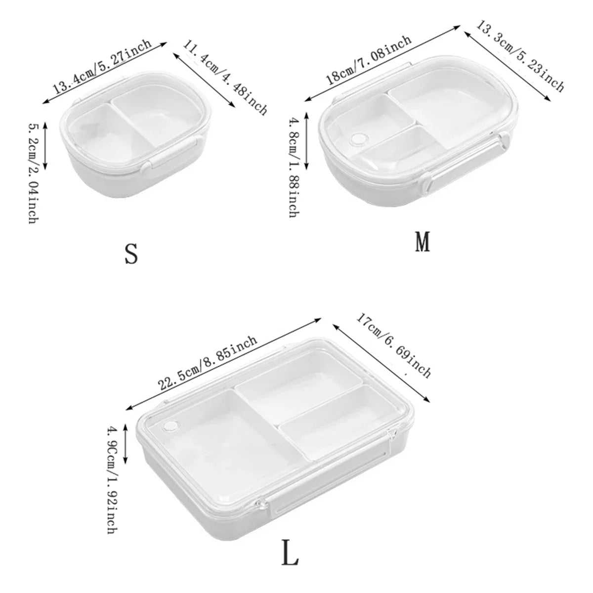 1pc-Bento Box Lunch Box, Leak-Proof Portable Large Capacity Lunch Box, Microwave Safe Bento Box For Work School Camping