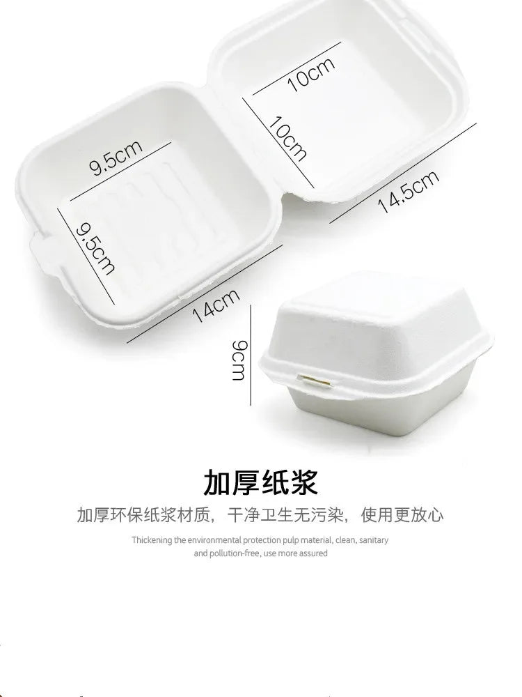 10/20pcs Disposable Bento Food Containers Baking Dessert Cake Bowl packaging Burger Snack Boxes Microwavable Home  Lunchbox