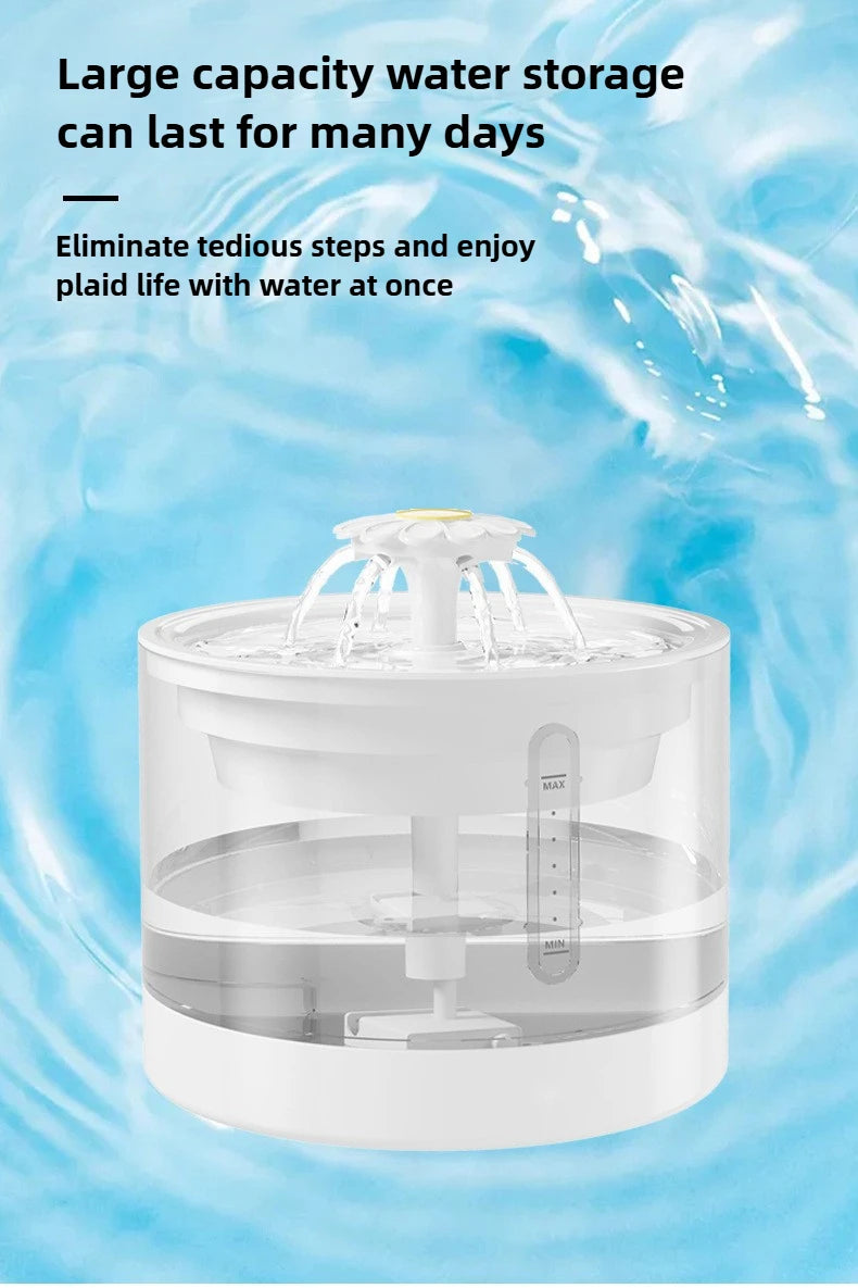 Cat Water Dispenser Automatic Filter Circulation Flowing Water Silent Filter Element Pets Water Fountain Pet Products