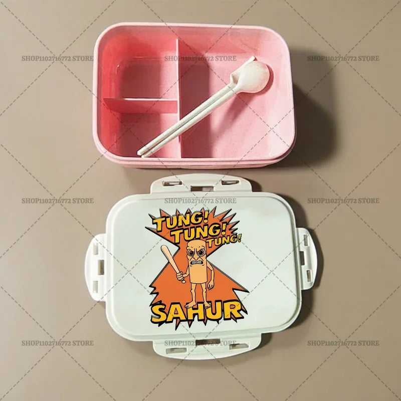 Italian Brainrot Bento Lunch Box Tralalero Tralala Boy Girl Food Storage Containers Kids School Picnic Lunchbox Dinner Case Gift