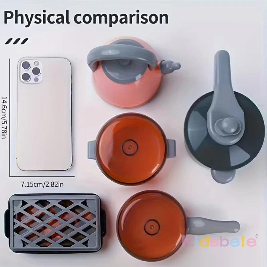 Large Kids Play Kitchen Set – Pretend Cooking Toys with Pots, Utensils, Stove & Food Accessories for Role Play