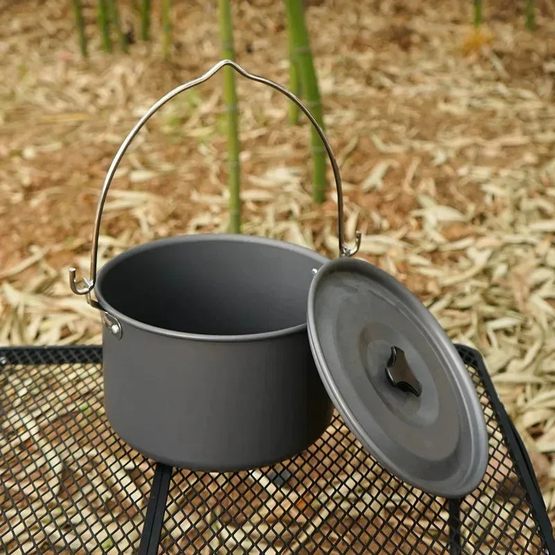 Outdoor Hanging Pot, Camping Pot, Large Barbecue Pot, Self Driving Portable Cookware, Outdoor Cooking Set, Picnic Non Stick Pot