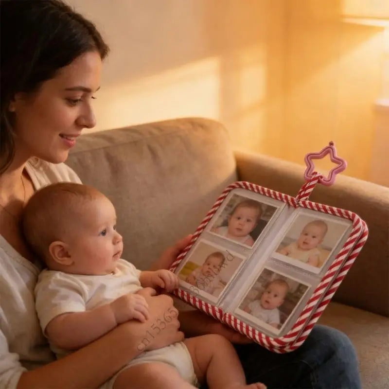 Baby's My Firsts Family Album Soft Photo Cloth Book Lovely My Firsts Book of Photos Baby Memory Album Gift for Newborns K43D