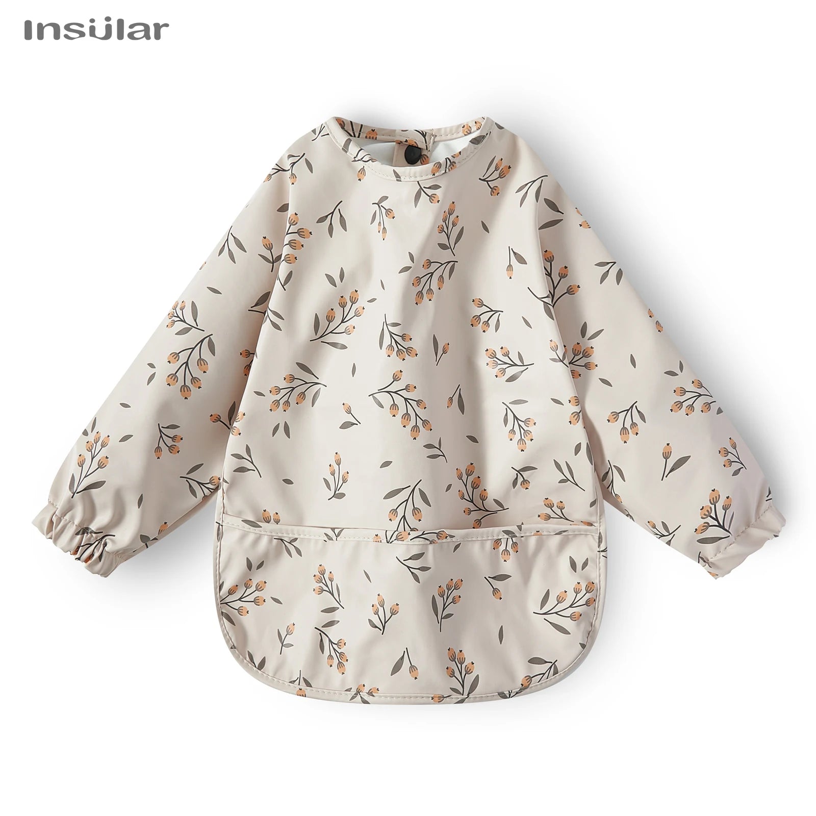 New Baby Bib with Pocket for Feeding Accessories Bibs for Children Waterproof Long Sleeve Bibs Aprons with Long Sleeve