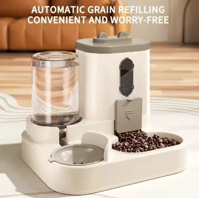 2in 1 Cat Food Dispenser Water and Food Integrated Fully Automatic Cat Food Feeding and Water Dispenser Cute Water Dispenser