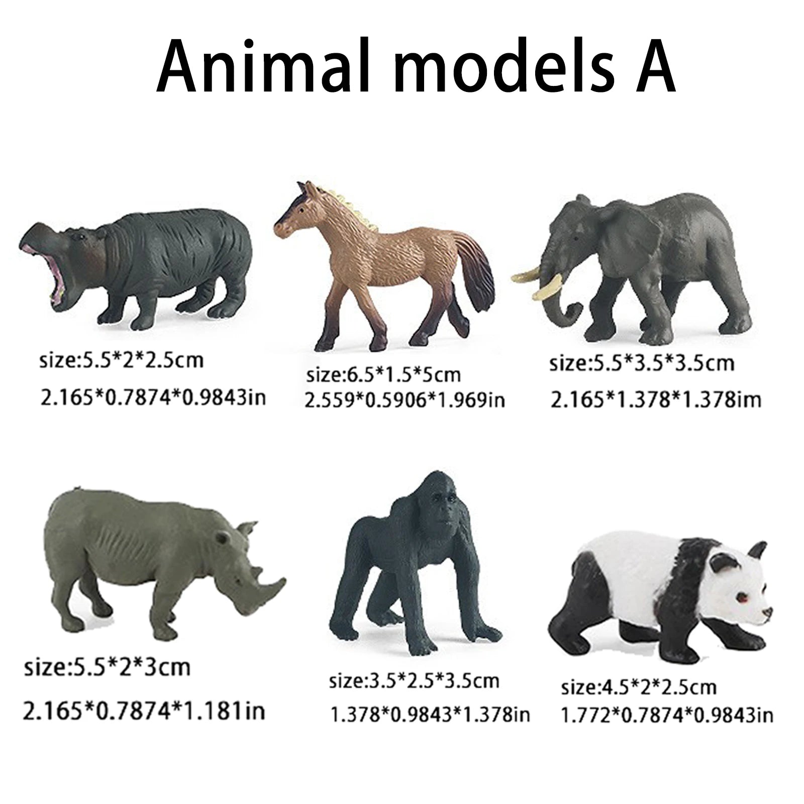 Simulated Animal Models, Children'S Toys, Wild Tigers, Lions, Elephants, Giraffes, Hippopotamuses, Solid Simulation Of Animal Li