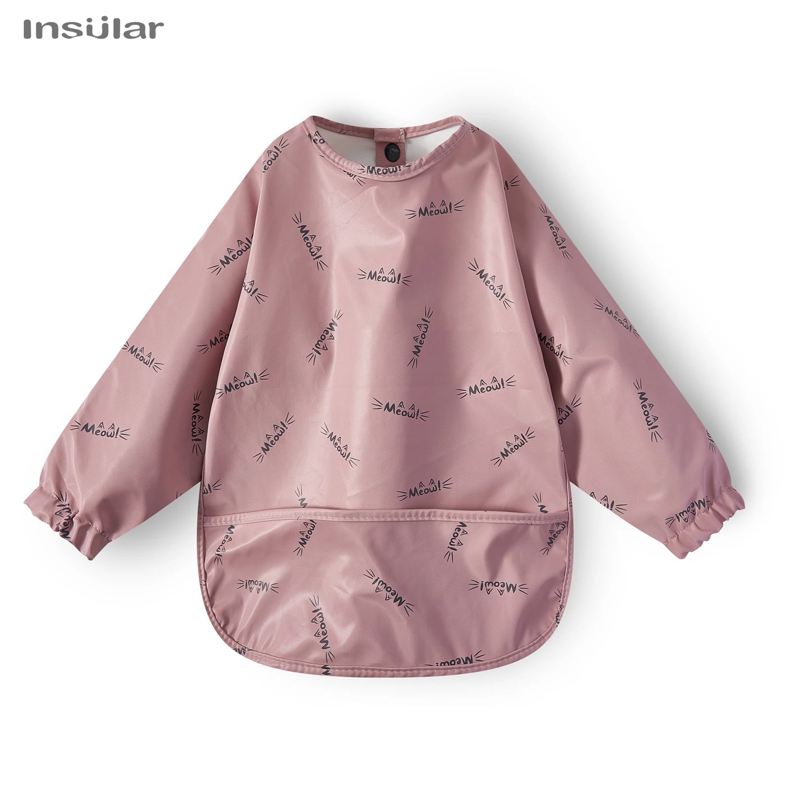 New Baby Bib with Pocket for Feeding Accessories Bibs for Children Waterproof Long Sleeve Bibs Aprons with Long Sleeve