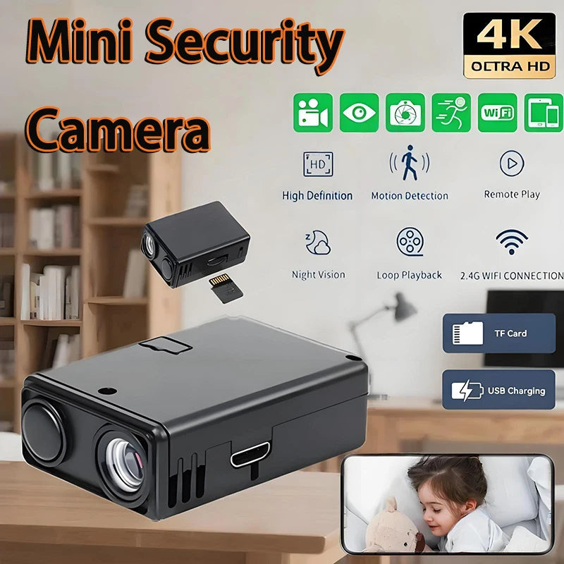 4K Security Camera WiFi Wireless Monitor Remote Motion Detecting Camcorders Security Protection Indoor Surveillance 2025 NEW