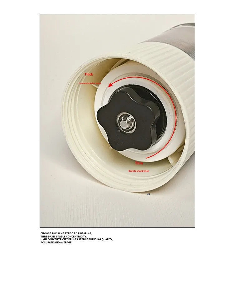 Hand Grinder Coffee Maker Set,Hand Grinder Set Gift Box,Moka Pot 6 Piece Set,with Cup,bean Bin,filter Paper and Bean Brush Spoon