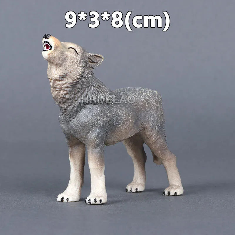 Realista Wild Animal Figurines Zoo Wolf Monkey Bat Chameleon Pangolin Squirrel Donkey Horse Action Model Toys for children Gift