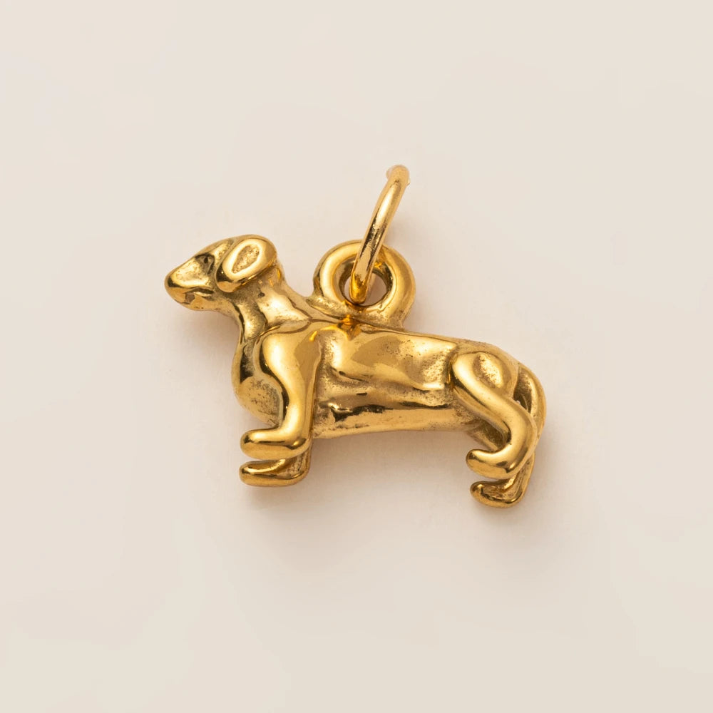 Animal Series Pendant Stainless Steel DIY Small Pendant Vacuum Plated 18K Gold Color Preserving Accessory in Furnace