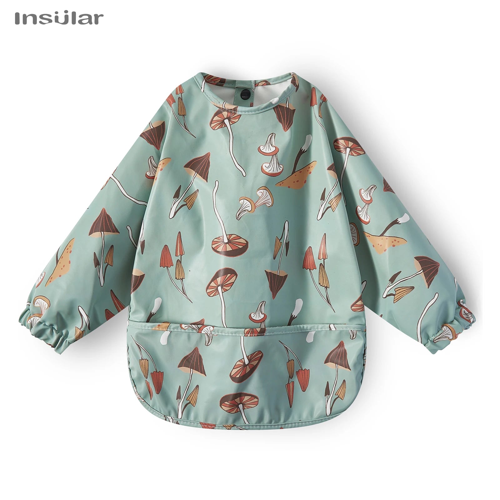 New Baby Bib with Pocket for Feeding Accessories Bibs for Children Waterproof Long Sleeve Bibs Aprons with Long Sleeve