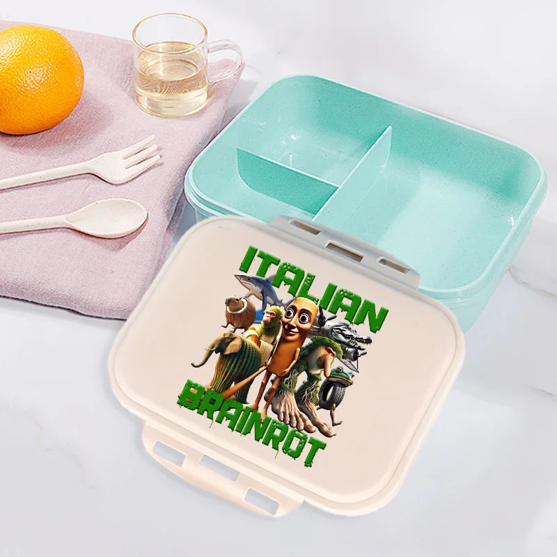Italian Brainrot Bento Lunch Box Tralalero Tralala Boy Girl Food Storage Containers Kids School Picnic Lunchbox Dinner Case Gift