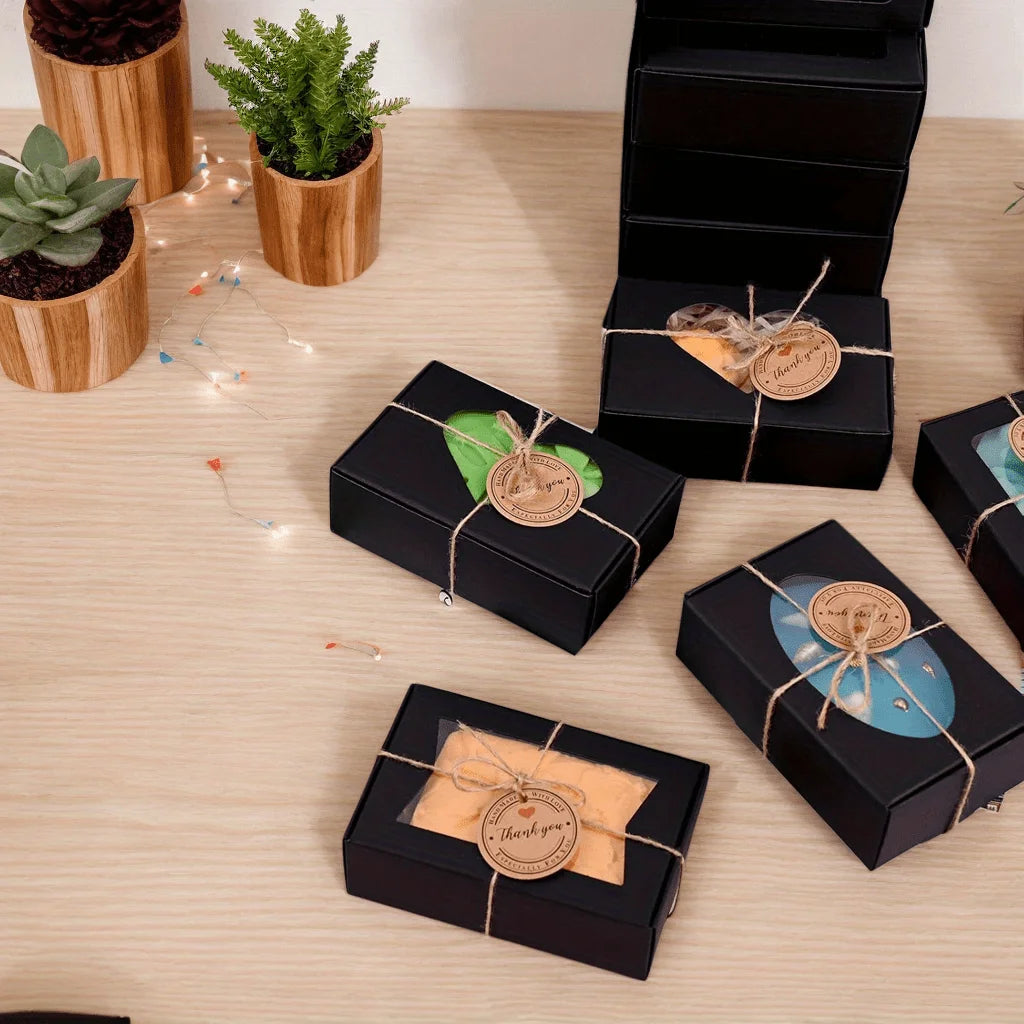20set Soap Boxes with Thank You Gift Tags for Homemade Soap,Small Kraft Soap Box with 20pcs Gift Tag and 20pcs Jute Rope