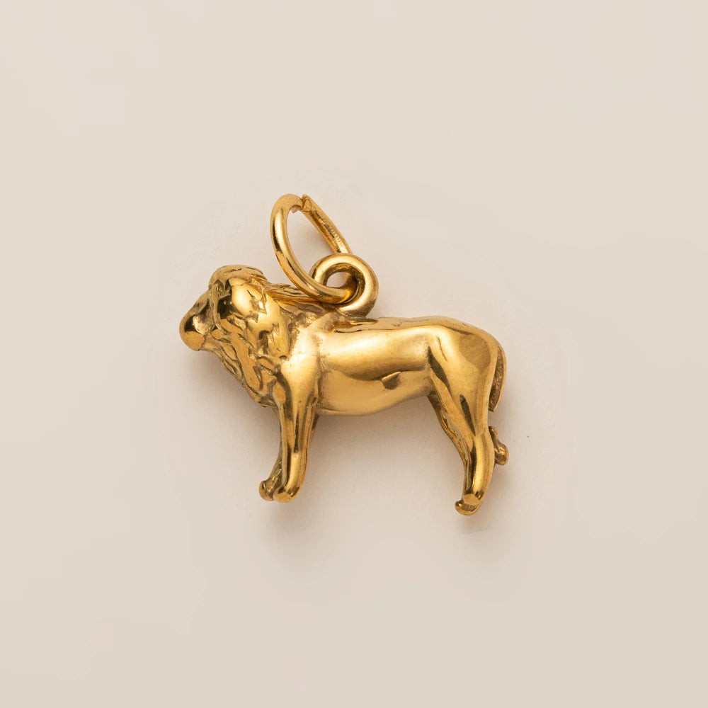Animal Series Pendant Stainless Steel DIY Small Pendant Vacuum Plated 18K Gold Color Preserving Accessory in Furnace