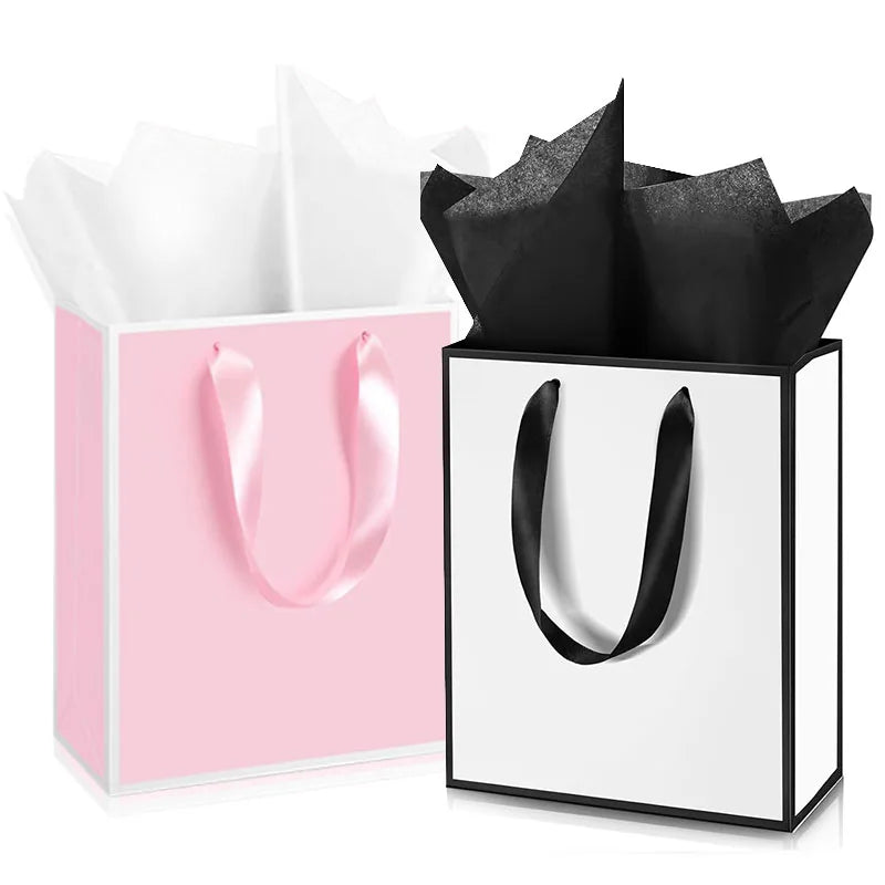 6/12 gift bags with handles, gold foil welcome gift bags, birthday, Christmas, wedding baby and bridesmaid gift bags