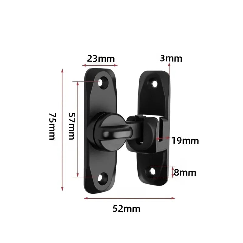 90/180 Degree Flip Door Lock Home Security Sliding Door Latch Small Gate Latches Hardware Anti-theft Lock Zinc Alloy Door Bolts
