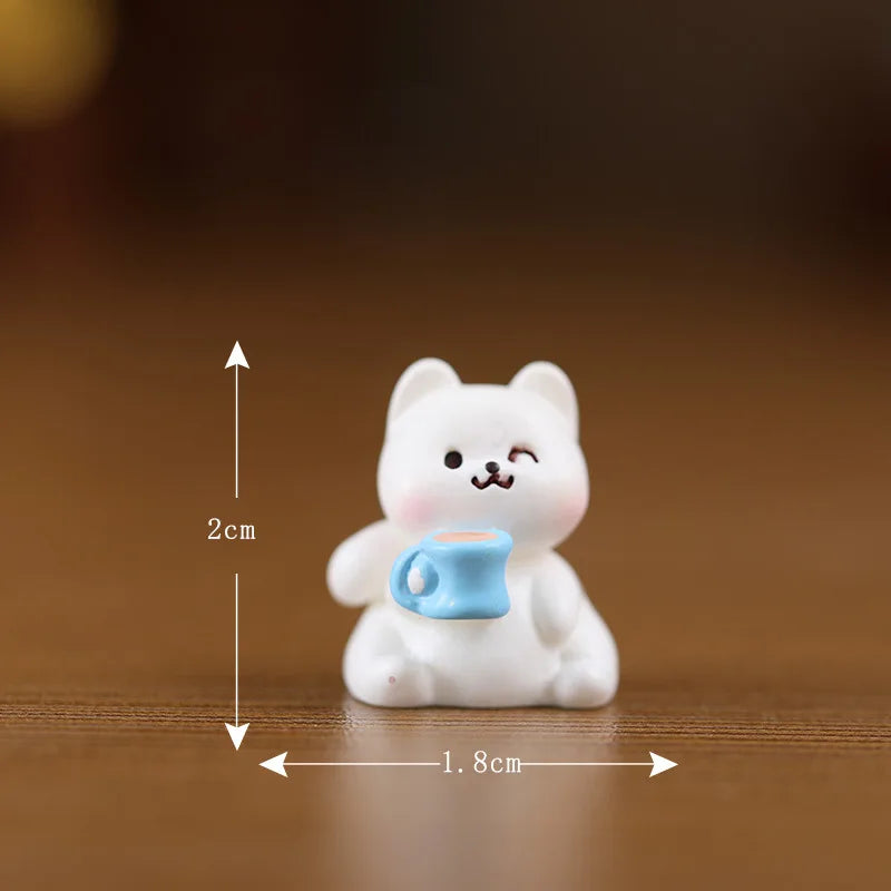 Daily Life Of Cat Statue Figurine Animal Model Cute Cat Small Sofa Furniture Decor for Room Birthday Toy for Kid Home Decoration