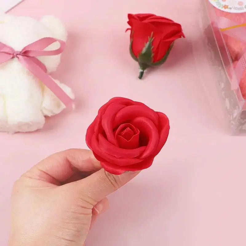 1Set Towel Bear Soap Flower Gift Box,Valentine's Day,Wedding,Mother's Day Christmas Gift Birthday Party Baby Shower Guest Favors