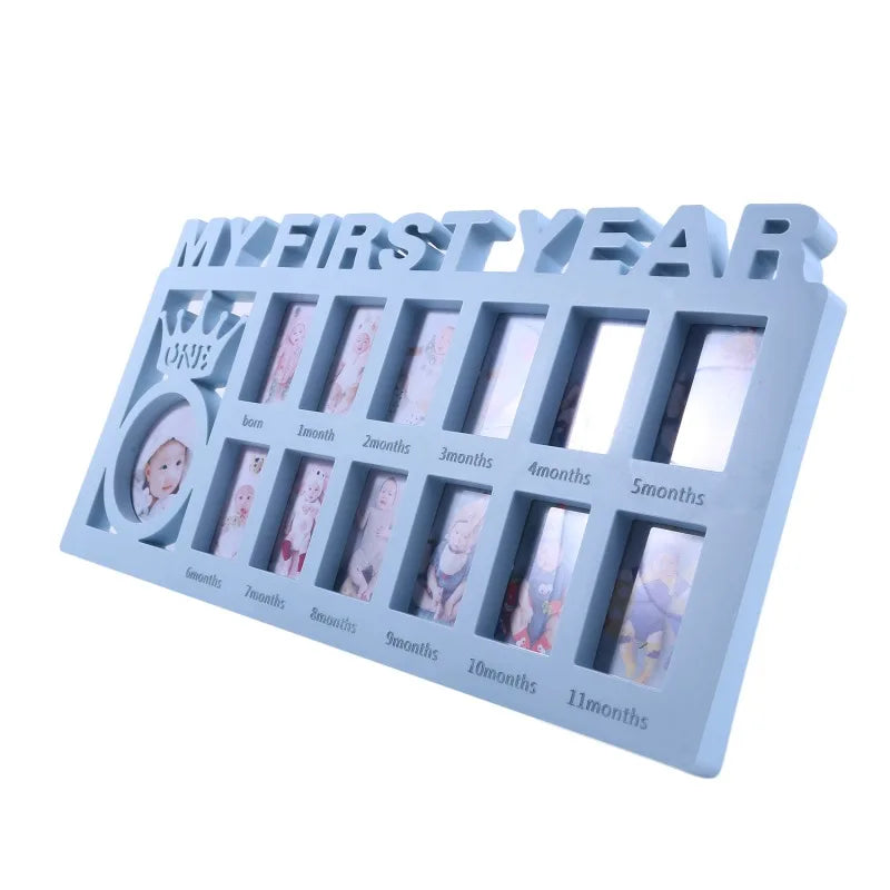 Baby Keepsake Frame 0-12 Months Pictures My First Year Photo Frame Newborn Memory Gifts Souvenirs Photo Frame For Babies